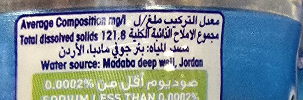Arwa label: Water source, Madaba deep well, Jordan